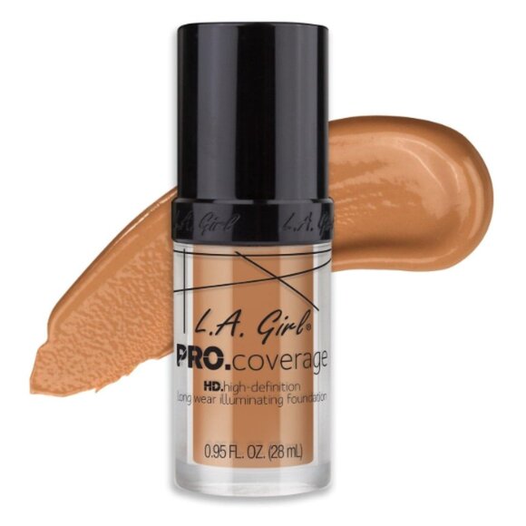 NEW-L.A. Girl Pro Coverage Liquid Foundation, Soft Honey, 0.95 Fl Oz - Picture 1 of 3
